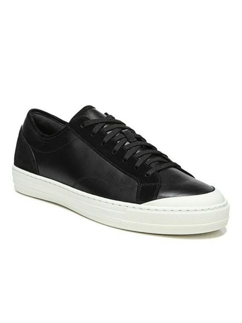 Vince Wescott Men's Black Leather Low Top Lace Up Sneakers Size 10.5 (MSRP $250)